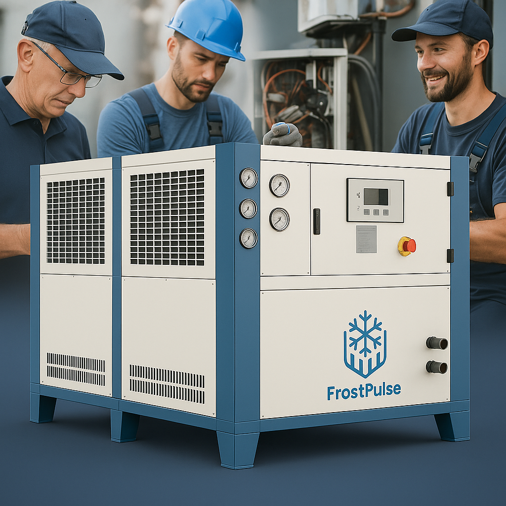 FrostPulse unit being installed by technicians